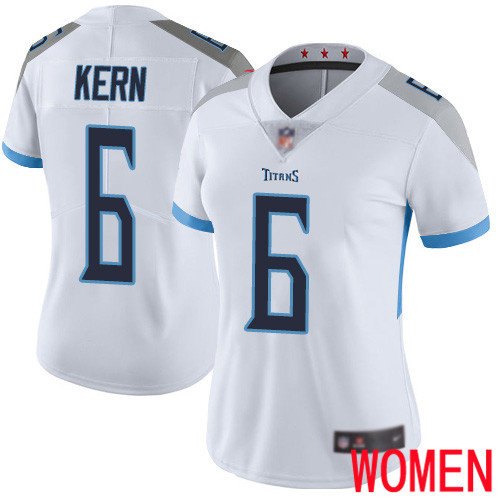 Tennessee Titans Limited White Women Brett Kern Road Jersey NFL Football #6 Vapor Untouchable->youth nfl jersey->Youth Jersey